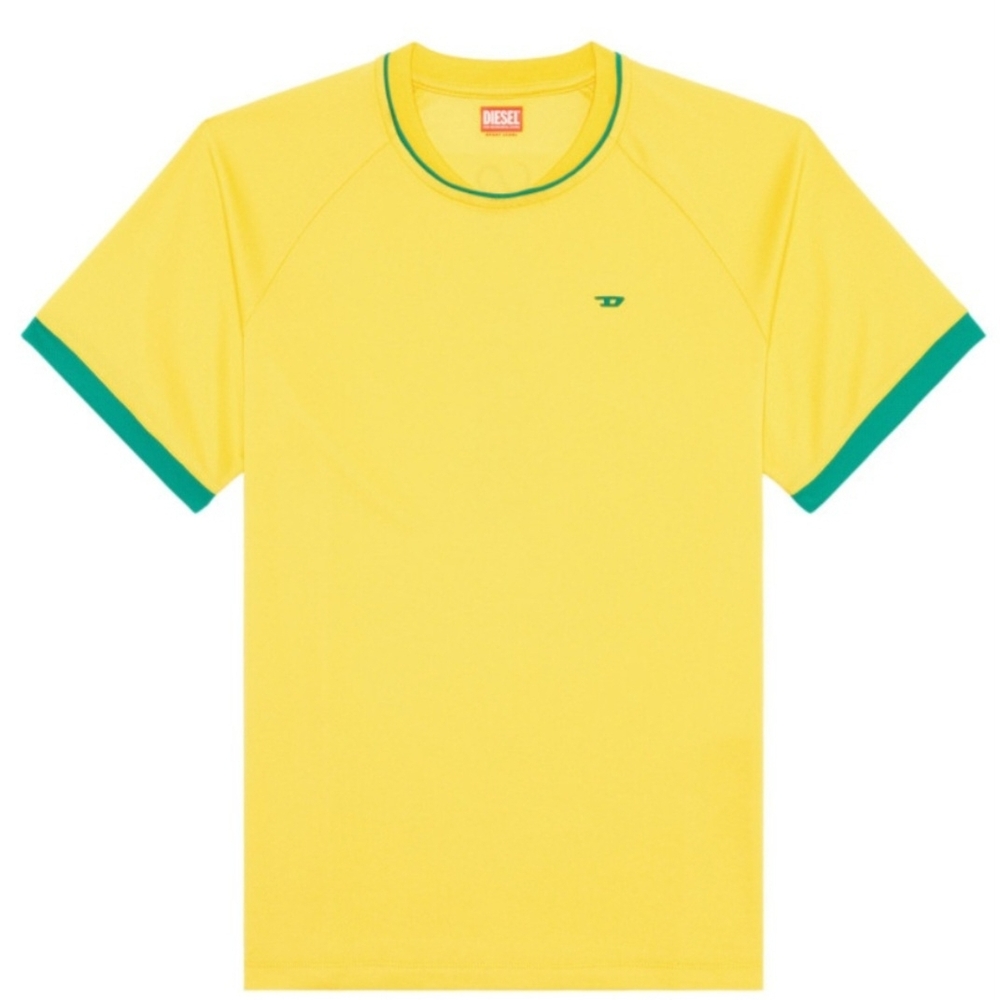 Diesel Yellow Tee with Green Trim
